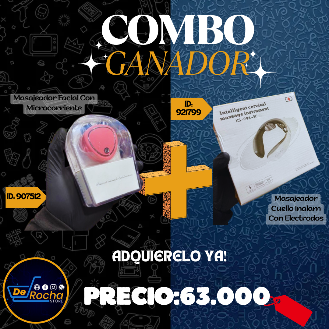 combo masajeador ros+masajeador cuello